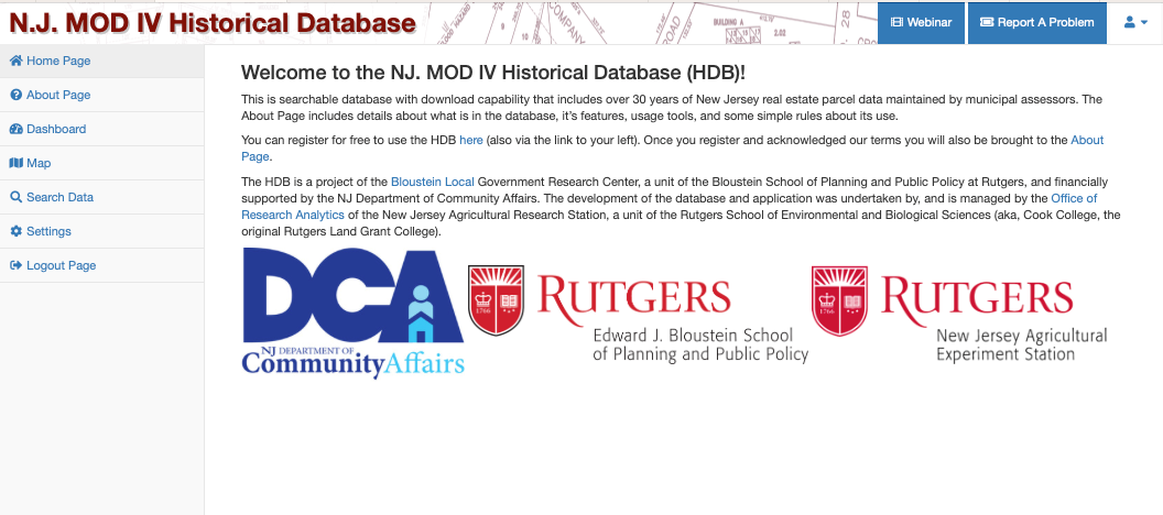 NJ MOD IV Historical Database