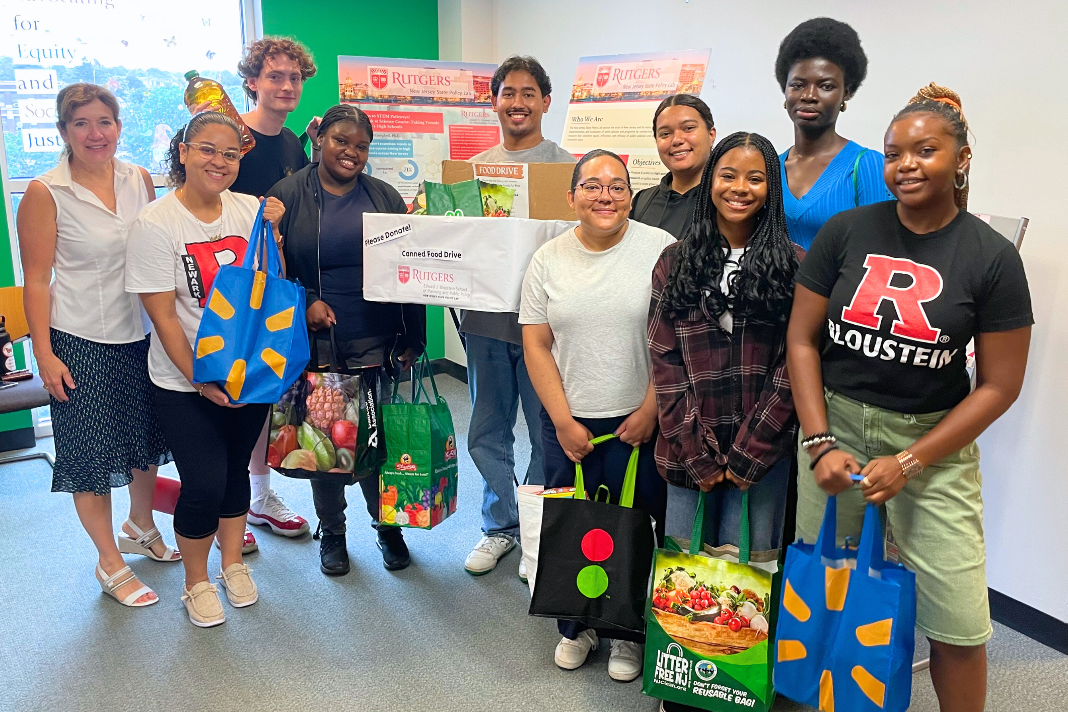 Pictured left to right: Dr. Elizabeth Cooner, Gretel Rodriguez, Luc Chapeau, Tanaya Watson, Justin Deonarine, Ciera Gaither, Joana Tineo, Jordyn Roy, Bernice Amankwah, and Beauty Okunbor