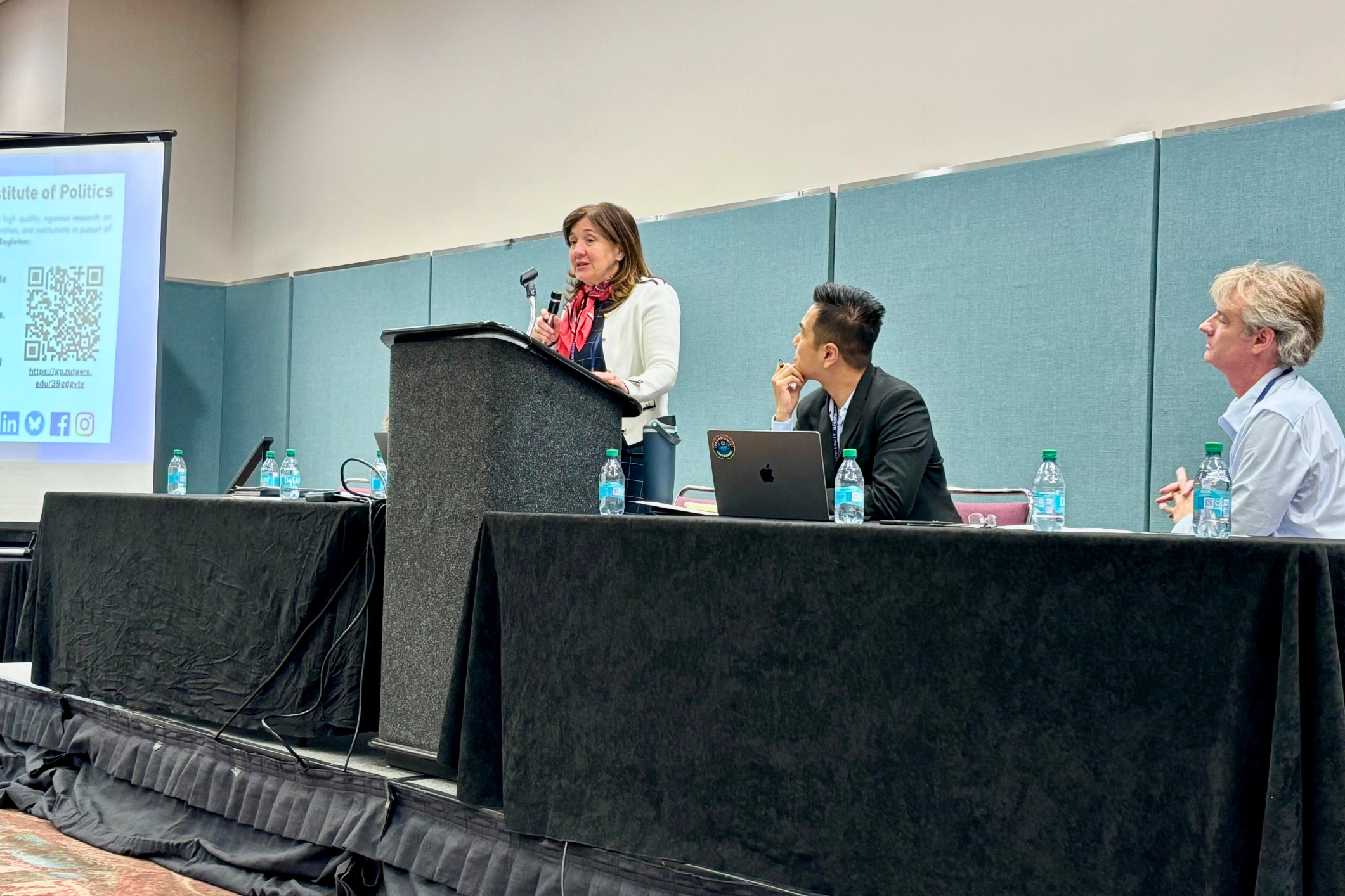 Policy in Practice session with Drew Gitomer and Rachel Garver presenting on edTPA policy changes in NJ