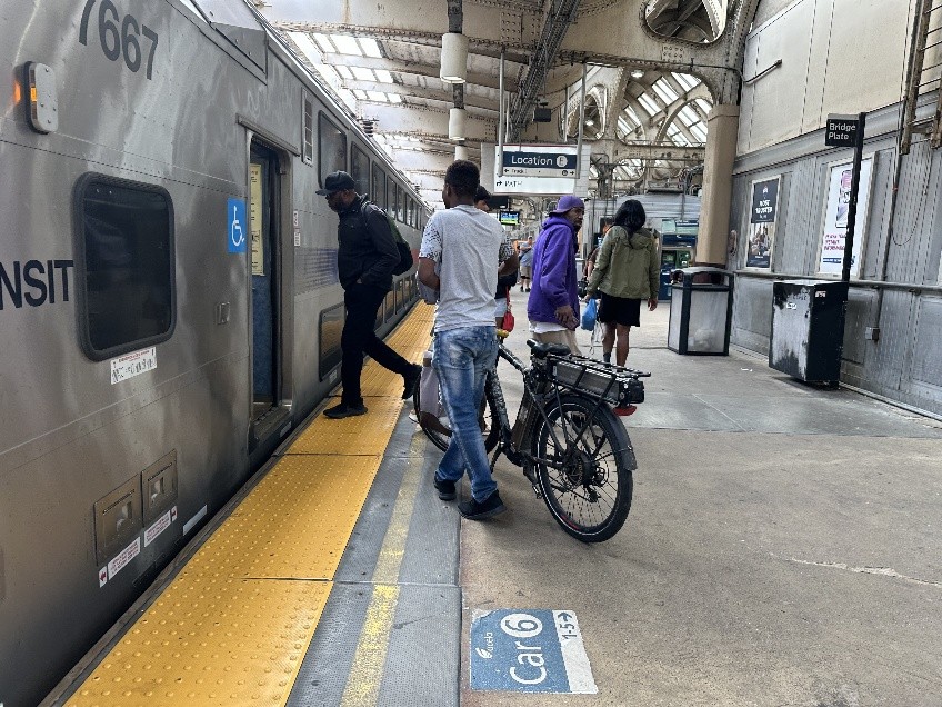 E-bikes used for deliveries and connections to transit in Newark, NJ.