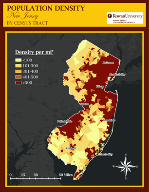 New Jersey population density map